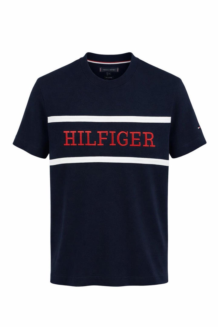 img_0488 Tommy Hılfıger Sıfır Yaka T-Shirt - Görsel 1